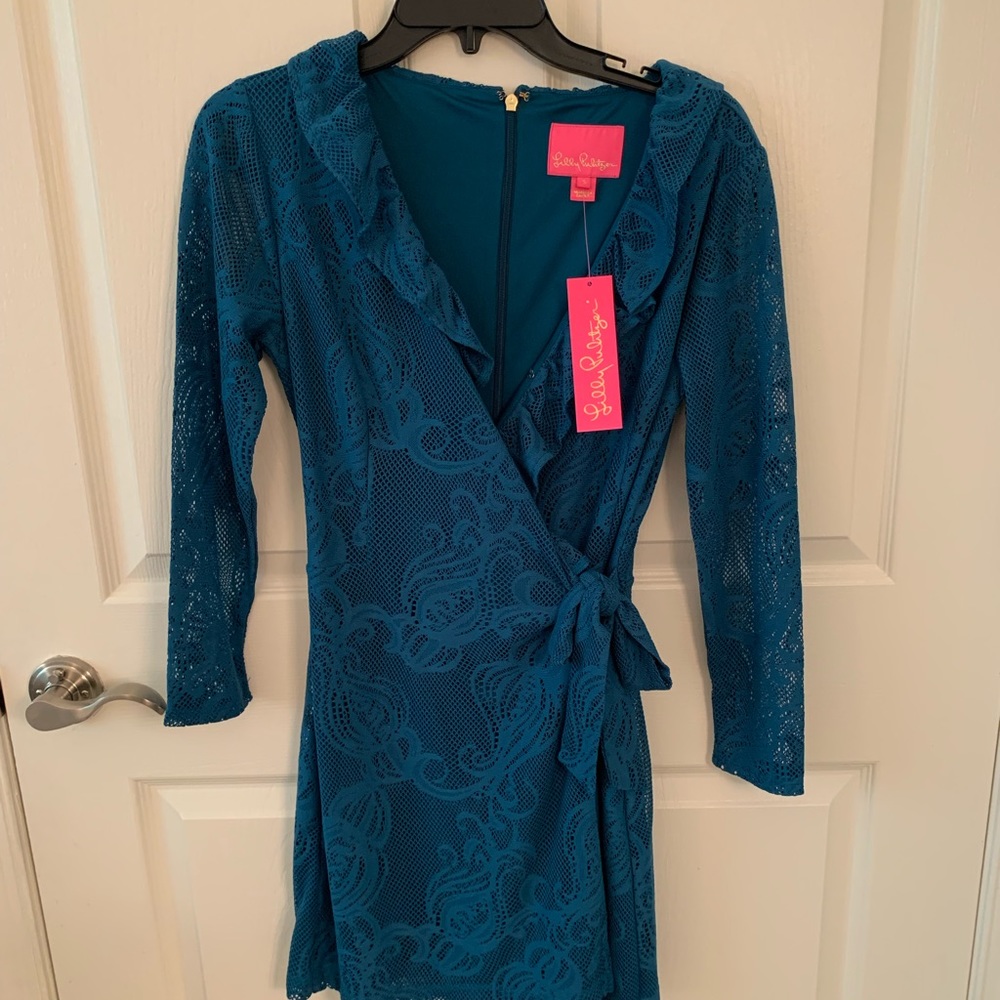 NWT Lilly Pulitzer Tiki Ruffle Wrap Romper